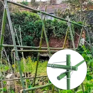 Plant Trellis Steel Clip Garden Orchard 8/11/16/20mm Pipe Flower Vegetable Fruit Vine Climbing Support Buckle 10/20/50/100Pcs