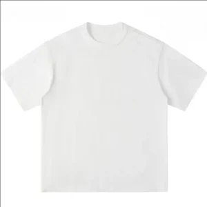 300g Thick Combed Cotton Round Neck T-shirt, Solid Color Loose Fit Simple and Casual Basic Style Suitable for Both Men and Women