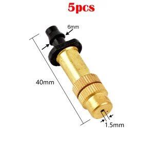 5-100Pcs Garden Watering Irrigation Cooling Atomization Sprinklers Adjustable Brass Mist Particles Fine Mist Connection 4/7 Hose