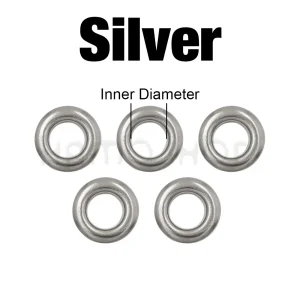 100 Sets 4mm Metal Eyelet Grommet With Washer Round Eye Rings For Leathercraft Repair Shoes Bag Clothing Belt Hat Accessories