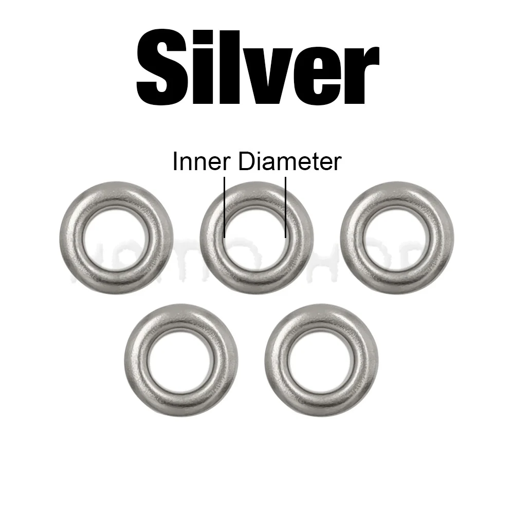 100 Sets 4mm Metal Eyelet Grommet With Washer Round Eye Rings For Leathercraft Repair Shoes Bag Clothing Belt Hat Accessories - الصورة 12
