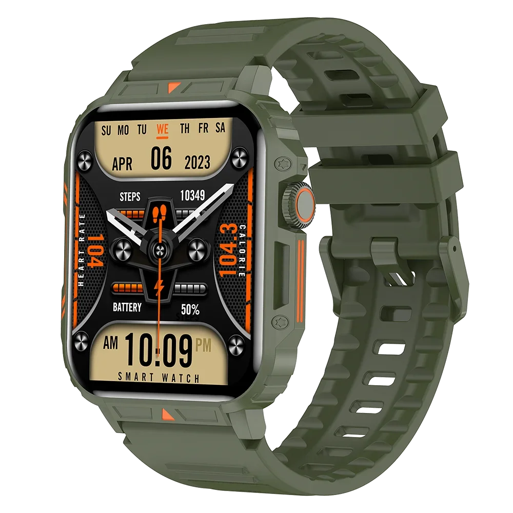 SENBONO 1.95inch Outdoor Military Smart Watch Men Bluetooth Call Smartwatch For Android IOS IP68 Waterproof Sports Ftiness Watch - Image 8