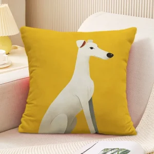 Cute Puppy Pattern Decorative Pillowcase Living Room Bedroom Square Cushion Pillowcase