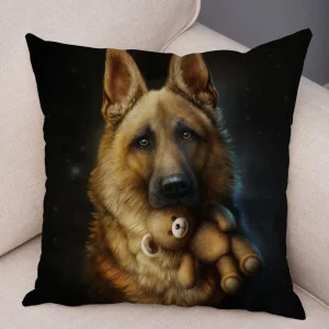 Shepherd Dog Print Decorative Pillowcase Living Room Office Ornaments Home Pillowcase