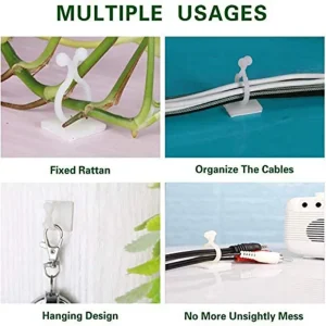 10/30/50pcs/Bag Plant Vine Climbing Clip Invisible Wall Self-adhesive Fixator Garden Plant Vine Climbing Fixed Support