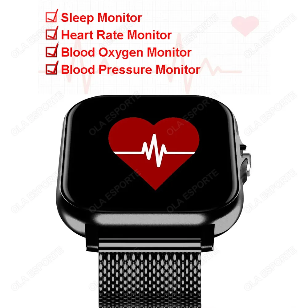 Fashion Bluetooth Calls Smartwatch 1.83 Inch Touch Screen Heart Rate Blood Oxygen Sleep Monitor Waterproof Smart Watch Women Men - الصورة 5