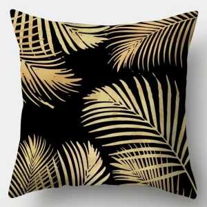 Home Decor Gold Patterned Decorative Digital Print Pillowcases Pattern Cushion Cover Suitable for Sofa Bedroom Car Pillow Cover