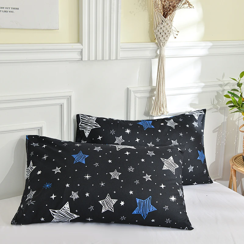 Printed Pillow Cover 2pcs Pillowcase 48x74cm Pillow Sham for Home Bed Pillowslip Rectangle Cushion Cover funda almohada - الصورة 28