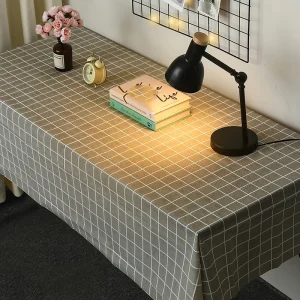 Simple checkered tablecloth, waterproof and oil-resistant tablecloth, home living room coffee table, placemat and tablecloth