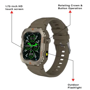 Flashlight Smartwatch Fitness Clock Health Monitor Waterproof Smart Watch Bluetooth Call Sports Watches for Man IOS Android 2025