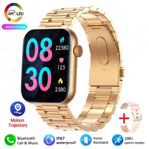 2025 New Sports Smart Watch Men Full Touch Screen Heart Rate Bluetooth Call 1.9 inch AI Voice IP68 Waterproof Smartwatch Women