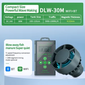 Jebao Jecod DLW Series Aquarium Smart Wave Maker Flow Pump with WiFi LCD Controller for Fish Tank