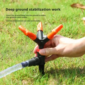 360-degree Rotating 5-nozzle Automatic Sprinkler For Watering Flowers, Vegetables, Water Pipes, Garden Lawn Irrigation Ground