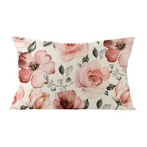 Rectangular Floral Plant Print Cushion Cover Sofa Chair Car Pillow Cover Decorative Sofa