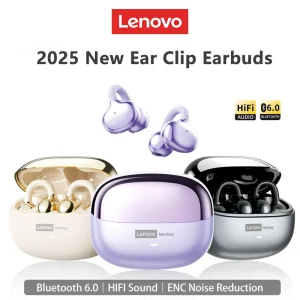 Lenovo LE302 OWS Ear Clip Earphones Wireless Bluetooth 6.0 Headset HD Call Touch Control Earbuds Low latency Gaming Headphones