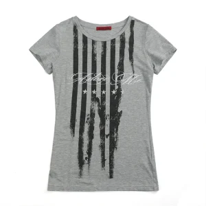 Karrcat Trashy Y2k Striped Letter Print T-shirt Grunge Aesthetics Short Sleeve Tee Shirt Vintage Punk Streetwear American Retro
