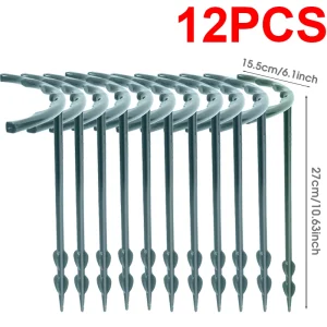 2/12Pcs Plastic Support Pile Stand Plant Support Pile for Flowers Greenhouses Arrangement Fixing Rod Holder Gardening Tools
