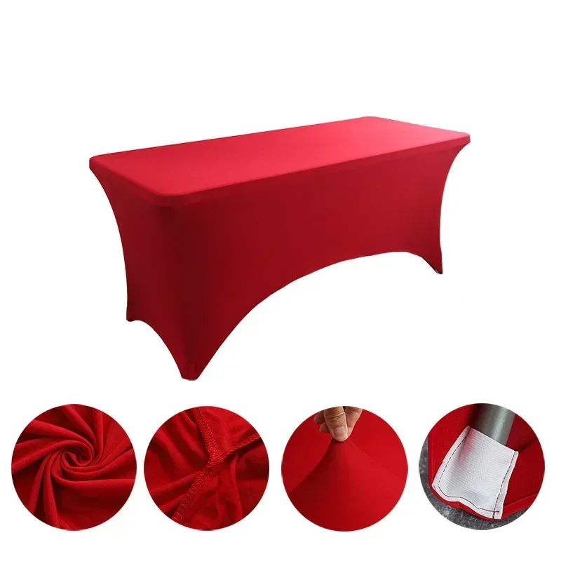 6FT 8FTSpandex Tablecloth High Stretch Wedding Hotel Birthday Table Cover for 4ft 5ft 6ft 8ft Folding Table Cocktail Tablecloth - Image 18