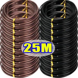 Aluminum Plant Training Wire Multi Purpose Flexible Black Rolls Gardening Bonsai Support Strong Bendable Vine Flower Home Tool