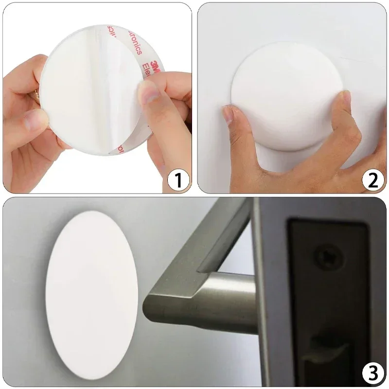 Door Stop Nordic Safety Supplies Silicone Self-adhesive Door Stopper Wall Protection Buffer Protective Plug Home - الصورة 5