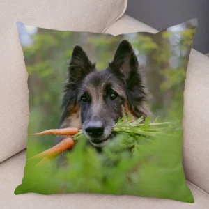 Shepherd Dog Print Decorative Pillowcase Living Room Office Ornaments Home Pillowcase
