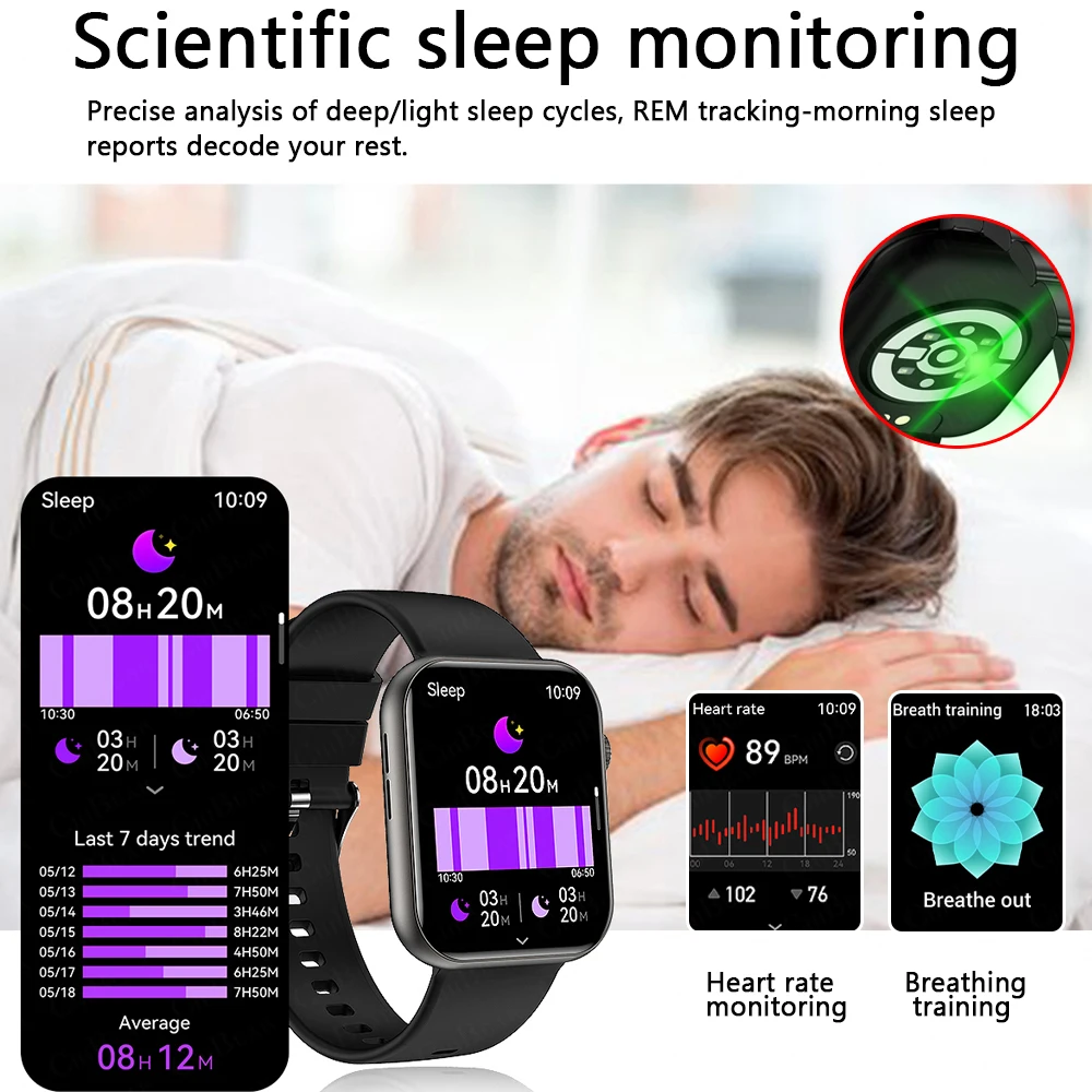 2025 New Sports Smart Watch Men Full Touch Screen Heart Rate Bluetooth Call 1.9 inch AI Voice IP68 Waterproof Smartwatch Women - Image 4