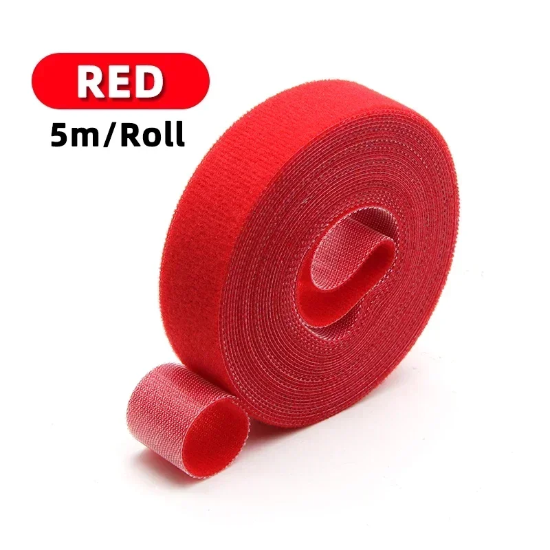 5m/roll Cable Ties Reusable Loop Bundle Self Adhesive Fastener Clip Wire Holder Management DIY Accessories Nylon Strap Organizer - الصورة 19