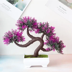 Fake Plant Potted Artificial Plants Decoration Potted Bonsai Small Tree Pot zen Garden Ornaments Table Home Room Decoration