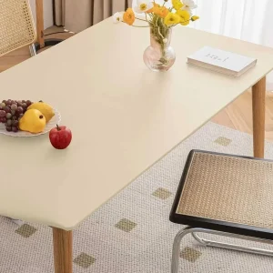 1PC Leather Elastic tablecloth Custom Square Round Table cover Waterproof dinning table cloth Protector Desk mat