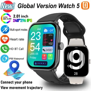 Watch 5 Global Version Smart Watch Men Women HD AMOLED Screen Heart Rate Bluetooth Call GPS Track Waterproof Sports Smartwatch
