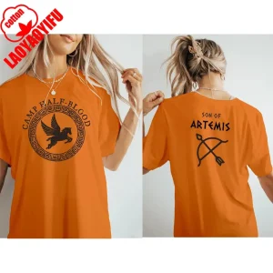 Classic Camp Half Blood Long Island Percy Jackson Son of Greek Tshirt Summer Woman Man High Quality Cotton Graphic T Shirts