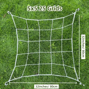 4'' Mesh Trellis Netting for Grow Tents Plant Support Elastic ScrOG/ LST/ HST Net with Hooks Grow Box Kit Low Stress Training