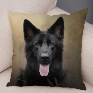 Shepherd Dog Print Decorative Pillowcase Living Room Office Ornaments Home Pillowcase