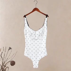 Sexy Polka Dot Sling Tops Women Backless Sleeveless Contrast Fitted Top Female 2026 Spring New Chic Fashion Streetwears Lady