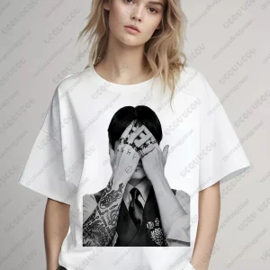 K-pop Famous Singer Polera Manga Corta Print T-shirts For Women 2026 World Tour Concert T-shirts Fans Gifts Y2K Boy Band Tops