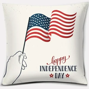 American Independence Day Series LOVE USA Printed Square Home Decoration Pillowcase Cojines Decorativos Para Sofá Akcesoria Kuch
