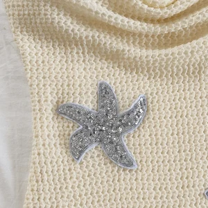 Pure and sexy halter dress for women's spring collection, new hot girl sexy backless strap with five-pointed star embroidery
