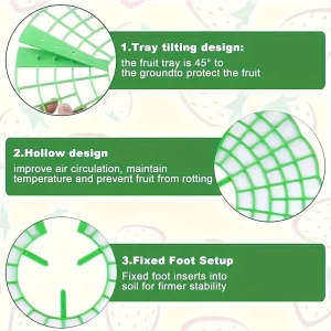 10pcs Green Strawberry Planting Racks, Watermelon Support Frames, 3-Legged Plant Protector, Easy Assembly plant accessories