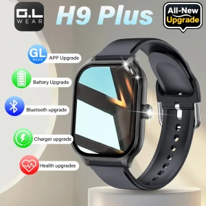 LAXASFIT New H9 Promax Smartwatch Bluetooth Call Health Tracking Heart Rate Monitor Message Reminder Pedometer Smartwatch Gift
