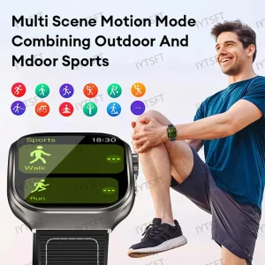 LAXASFIT 2.01 Inch Curved Screen Men's Smart Watch Bluetooth 5.3 HD Call Multiple Sports Modes Woman Smart Watch Holiday gifts