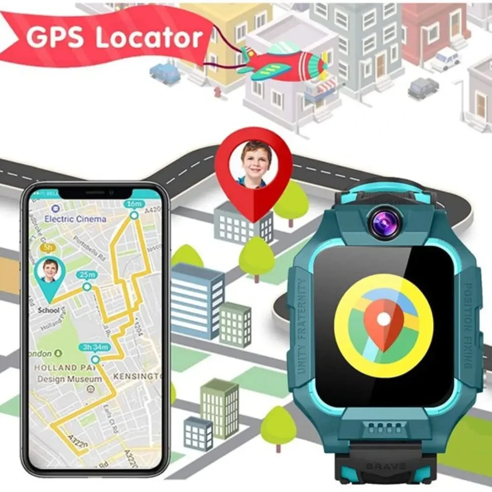 Lenovo Q19 Kids Smart Watch GPS Location Tracker Sim Card Waterproof Call Camera Mobile Smartwatch For iPhone Android For Gift - الصورة 4