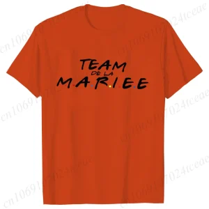 Team De La Mariée T-shirt French Evjf Futur Bride Tees Friends Single Farewell Bachelorette Party Tees Shirt for Women Clothing