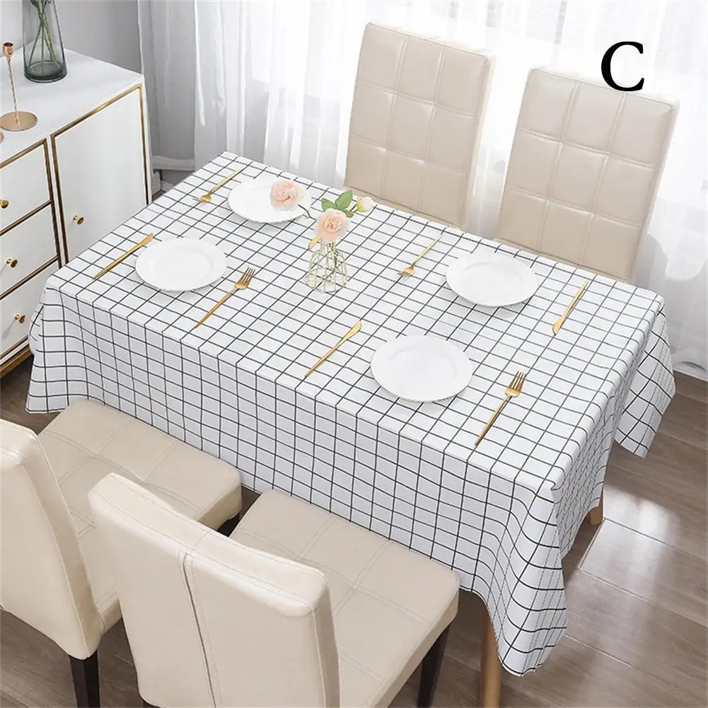 Nordic Style Grid Printed Household Waterproof Oil Resistant Dining Table Cloth Table Cover Party Decoration Rectangular - Image 10