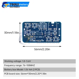 FM Radio DIY Kit 76~108Mhz Radio Receiver Module RDA5807 Radio Module Electronic Production Training Diy Kit