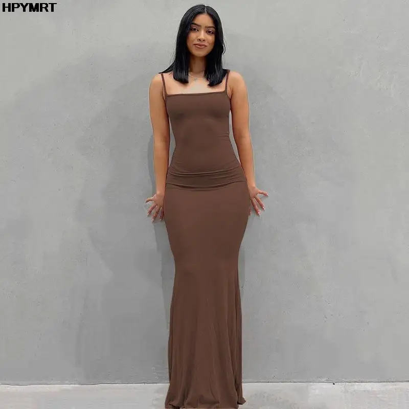 Satin Slip Sleeveless Backless Slim Sexy Maxi Dress 2022 Spring Women Party Y2K Concise Bodycon Elegant Dresses Female Clothing - Image 3