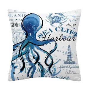 Marine Animal Decorative Pillowcase Sofa Cushion Sea Turtle Shell Cushion Home Decorative Pillowcase