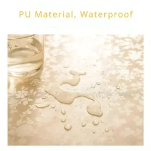 1pc Waterproof, Oil-Proof and Wash-Free Table Cloth,Luxurious Round Tablecloth with Rose Pattern, Round Tablecloth