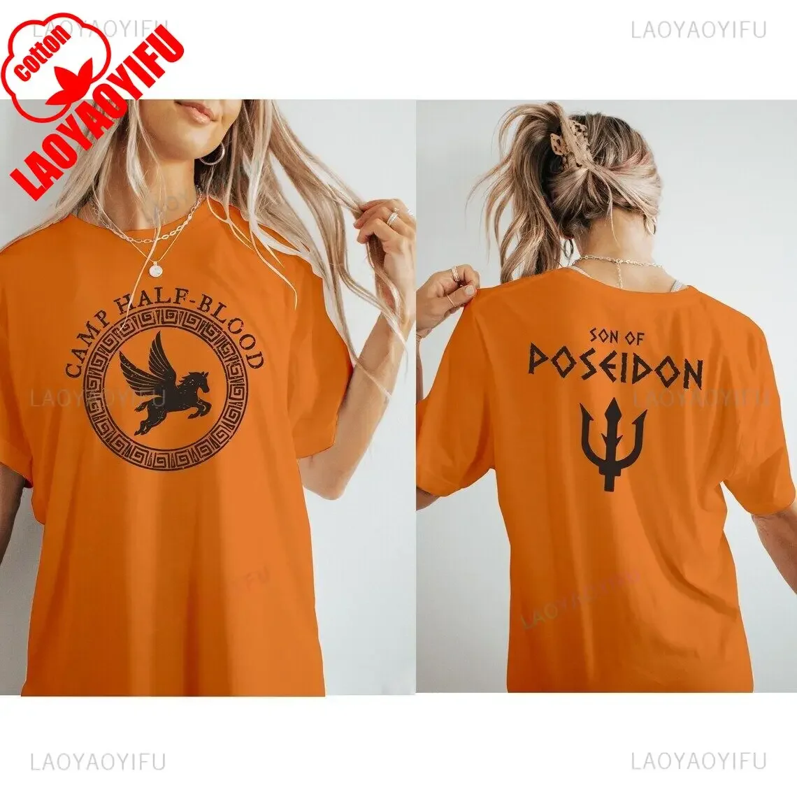 Classic Camp Half Blood Long Island Percy Jackson Son of Greek Tshirt Summer Woman Man High Quality Cotton Graphic T Shirts - الصورة 15