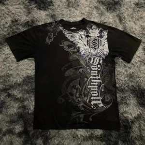 Classic Y2K Gothic Style T-shirt Print Oversized T Shirt High Street Shirts Gothic Round Neck Cotton Tops New Mens Women T Shirt