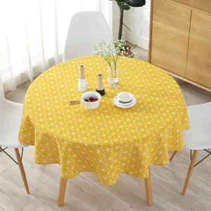 Round Tablecloth Washable Table Cloth Decorative Table Cover Indoor and Outdoor Holiday Home Christmas Party Picnic Dining Room